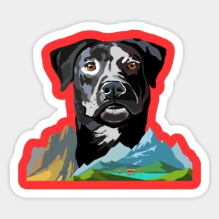 Hiking Buddy Denver Retriever Dog Sticker